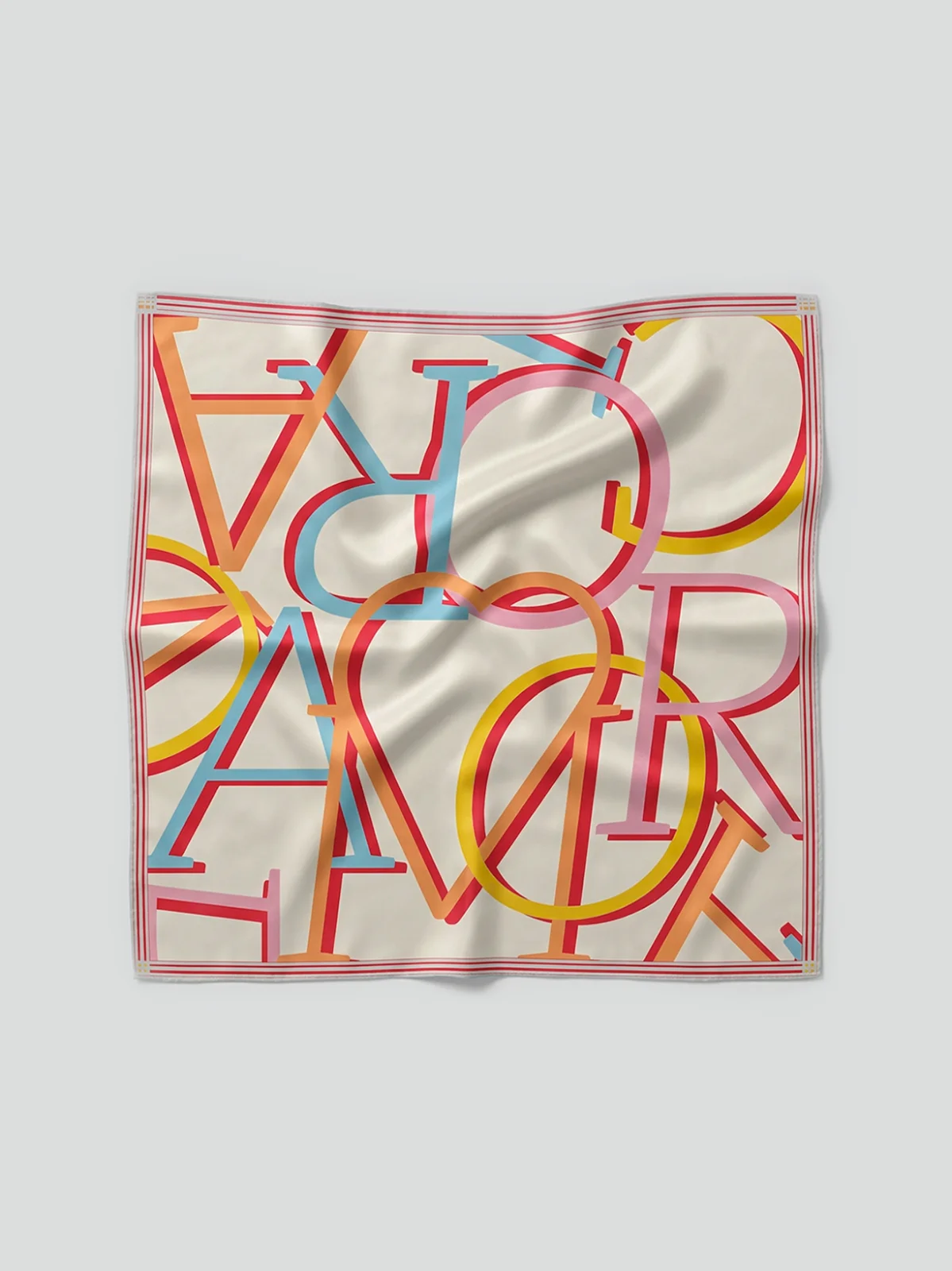 CORA AMOR scarf in Ivory, detail